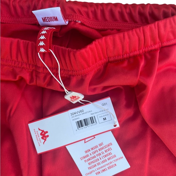 NWT Kappa Womens Bandana Astoria Track Pants Joggers Size Medium Red Mars/White - Picture 5 of 6